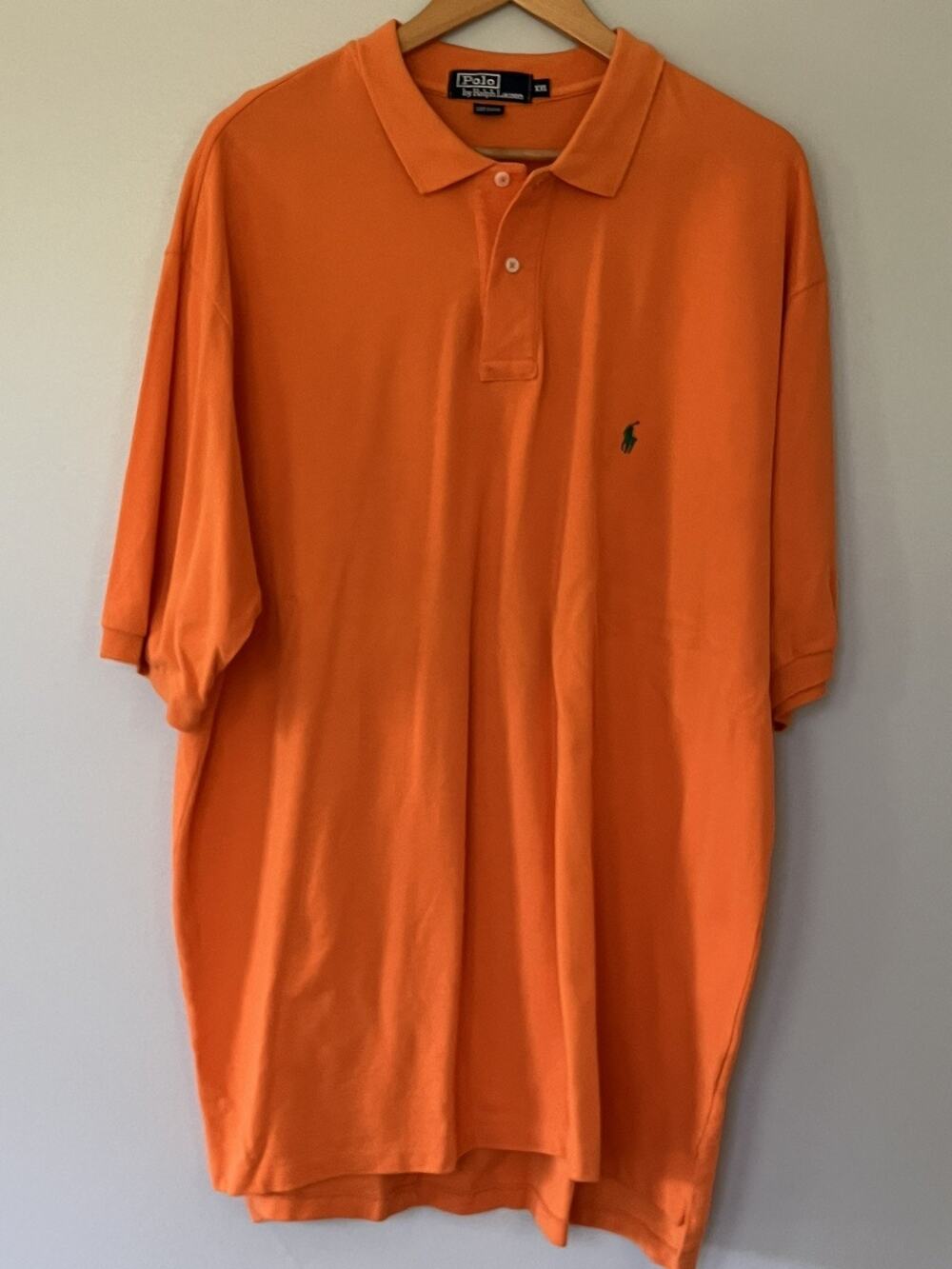 Vintage 80s/90s Ralph Lauren Polo Shirt Mens XXL Orange Cotton USA